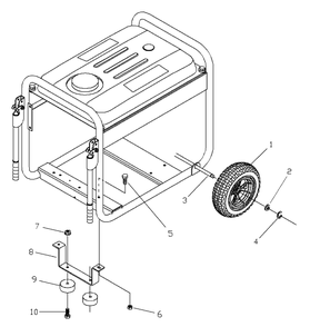 Wheel Kit (197935) Diagram and Parts List for 030244-01  Briggs and Stratton Generator